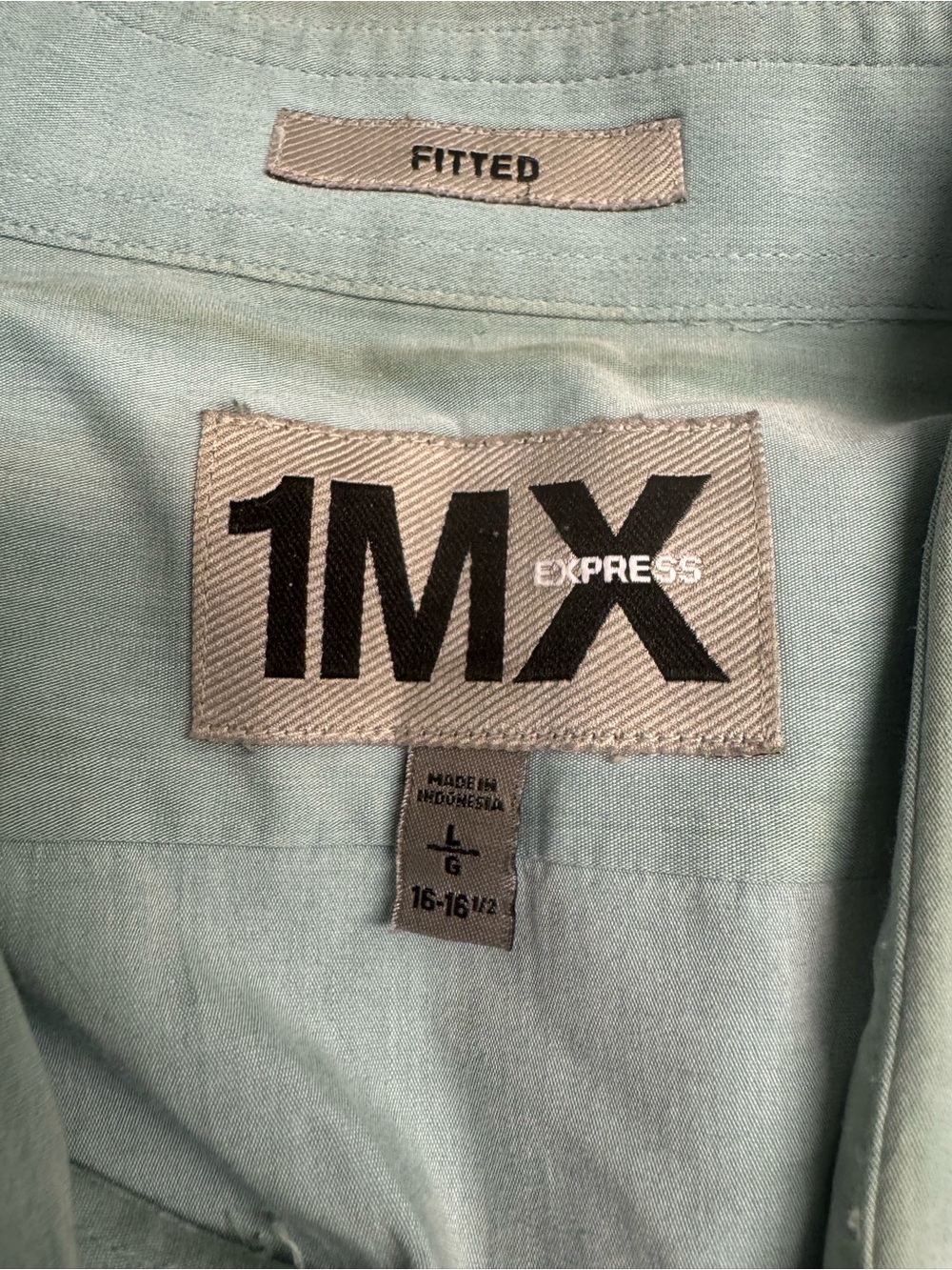 Express 1MX Fitted Button-Up Shirt -‎ Mint